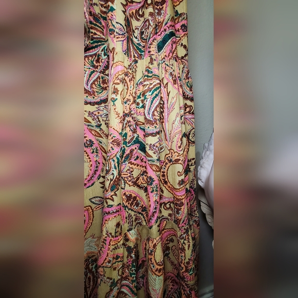 Free People One "ALOHA" Flowy PALLAZO High Waist Pants L Large - Picture 10 of 10